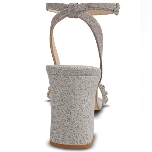 Jewel Badgley Mischka Odonna Embellished Ankle Strap Sandal, Gold: Size 7.5 - Picture 6 of 6